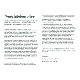 alverde Natural Cosmetics Set of 4 Skin Care: Body Lotion Ruheoase Body Lotion with Almond Oil & Vanilla Extract (2 x 200 ml) + 2-in-1 Repair Hand Cream & Hand Mask for Stressed Hands (2 x 75 ml), 550