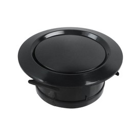 Geesatis 5 Inch ABS Adjustable Air Vent,Round Ceiling Vent Covers,Dismantable Ceiling Grille,Soffit Exhaust Vent for Bathroom, Home Office, Kitchen,Black,1Pcs