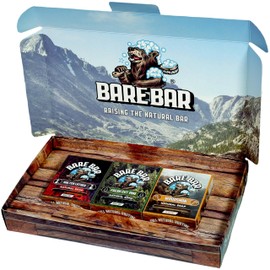Bare Bar 3 Bar Bundle - Mens Soap - Woodsman - Molten Lather - Fresh Cut Pine - Natural Soap - Handcrafted - Cold Process - Artisan Soap - Natural Body Soap