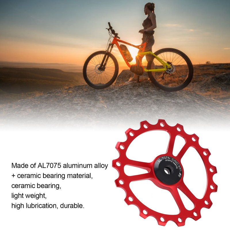 MEIJUN 17T Ceramic Rear Derailleur Guide Wheel Aluminum Alloy Rear