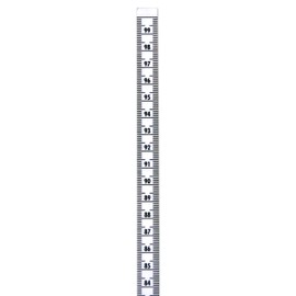 Ruler – Adhesive Backed – 1/2 Inch Wide X 1 Meter Long – Vertical Up – Metric – 1mm Grads – White