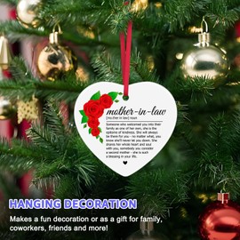 Christmas Ornaments for Mother in Law Wedding Gifts for Mother in Law from Daughter in Law Appreciation Gifts Mother in Law Gift for Mothers Day Bonus Mom Gifts Mother of the Groom Mother of the Bride