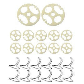 UNLRAE 24PCS Automotive Seat Cover Accessories,Automotive Replacement Car Seat Cover Plum Plate Metal Hook,Car Accessories Plastic Card Fixed Fastener Buckle,Suitable for Most Vehicles (Light Yellow)