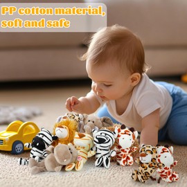 Small Stuffed Animals Bulk, 12 Pieces Cute Plushies, 6 Inch Mini Forest Animal Plush Toys, Treasure Box Toys for Classroom, Prize Box Toys, Party Favors for Kids, Baby Shower Decorations