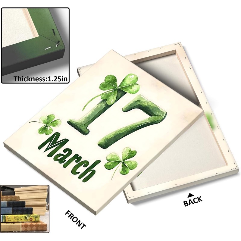 St. Patrick's Day Canvas Wall Art Decor - 8X10 inch