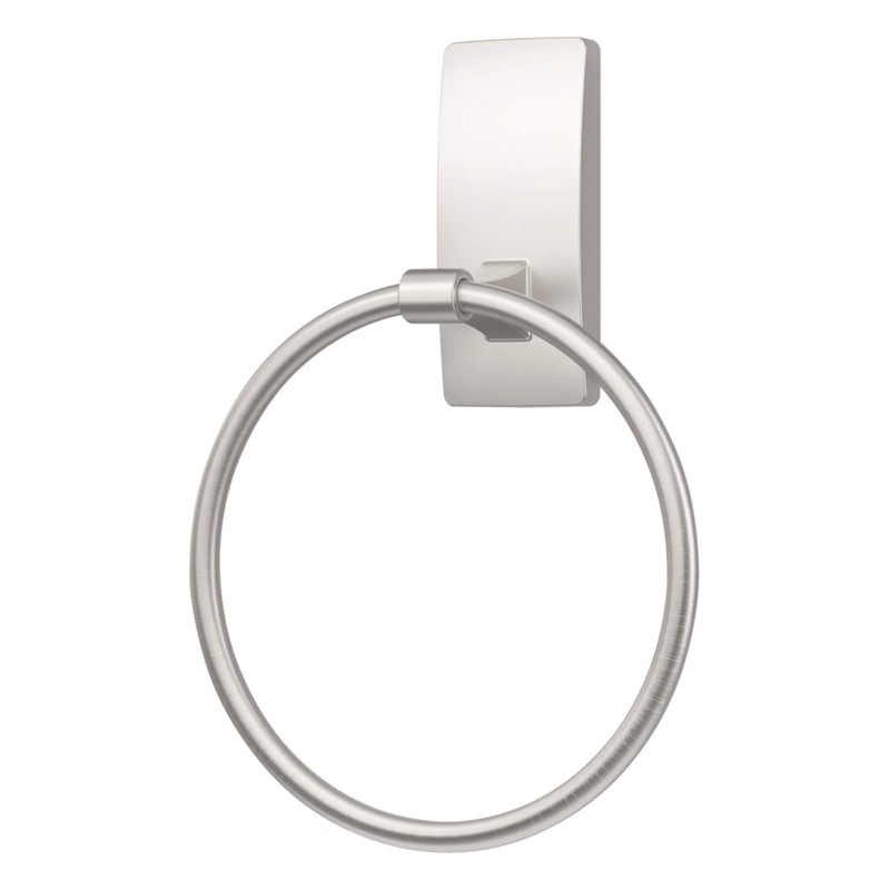 Command Hand Towel Holder Satin Nickel with Water Resistant Command