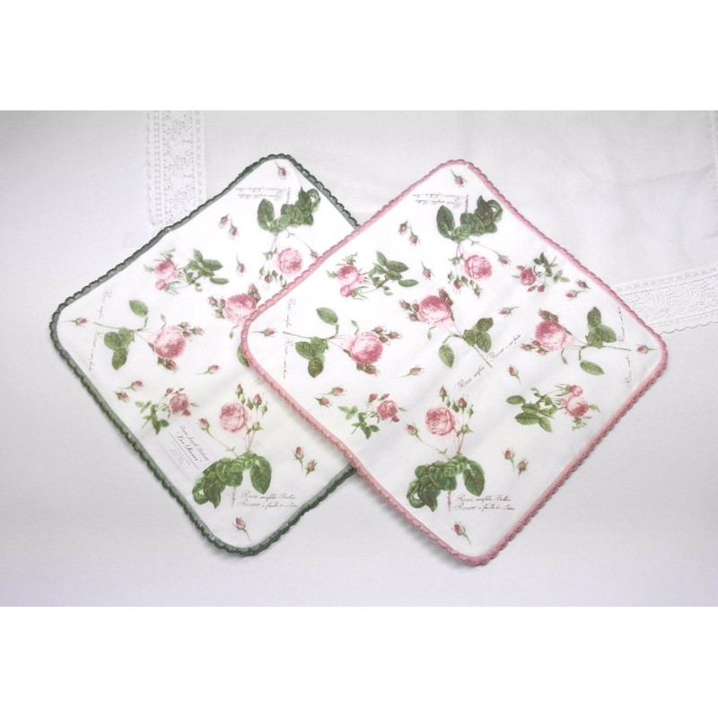 rudoxu-te Microfiber & Gauze Handkerchief 2 Piece Set (Pink &