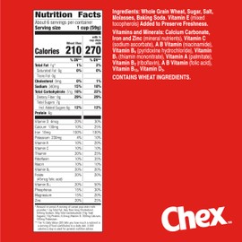 Wheat Chex Breakfast Cereal, Homemade Chex Mix Ingredient, 14 oz