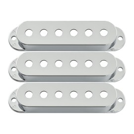 Musiclily 52mm ST Pickup Cover for USA/Mexico Strat Electric Guitar, Chrome(3 Pack)