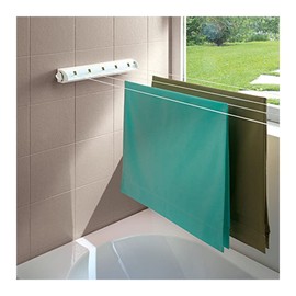 18m 5 Lines Retractable Washing Line Clothes Drying Laundry Line Indoor Wall Mounted Clothe Airer