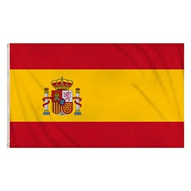 Henbrandt Large Flag of Spain Red and Yellow Spanish Flag World Cup Decoration Double Sided Spanish Banner European Flags 5FT x 3FT with Eyelets Flag Spain