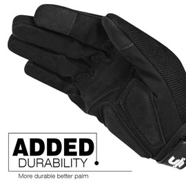 SAWANS Full Finger Gloves for Motorbike Motorcycle Touch Screen Riding Cycling Bicycle Men's Outdoor Hunting Hiking Work Climbing Camping Driving (Black, XL)