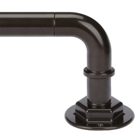 Byondeth Curtain Rods for Windows 16 to 88 Inches Adjustable Blackout Wrap Around 1 Inch Diameter Curtain Rod, Bronze