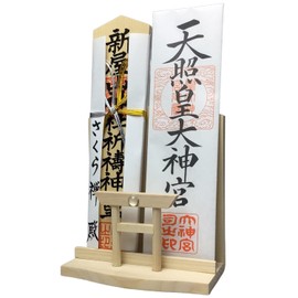 Sakura Zen Shinto Shelf, Modern (Crystal Torii Gate, One Shrine), Goshuin Book Stand, Stylish, Goshinku Amulet, Decoration, Wall Mounting, Standing, Multi-purpose, White Matsu, Comes with Screw for Wall Installation (Body Only)