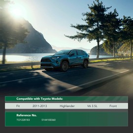 YHTAUTO Front Side Engine Splash Shield Compatible with Toyota Highlander 2011 2012 2013 V6 3.5L, Splash Guard Engine Case Guards