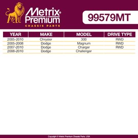 Metrix Premium Chassis Parts - 10 PC Front End Suspension Kit Fits 05-08 Chrysler 300 RWD, 05-08 Dodge Magnum RWD, 06-08 Charger, Ball Joints, Tie Rod Ends Sway Bar Links, Control Arms, Made in Europe