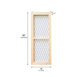 2 Pack Chicken Wire Wood Frame Unfinished Wooden Frame for photoes,Jewelry Crafting Project (Outer 6 x 16 in, Interior 4.3 x 14 in)