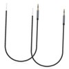 KONTONTY 2 x 3.5mm Audio Cables Braided Wire 30cm Long