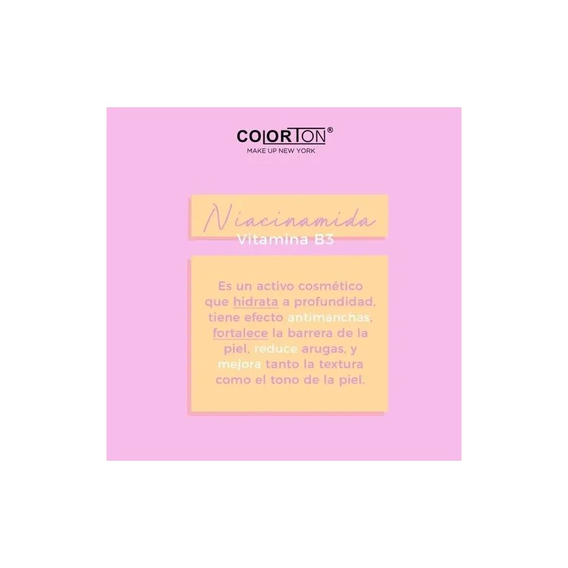 Tonico Colorton Niancinamida B3 Rostro Perfecto Glow Power