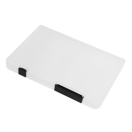 DOITOOL Clear Storage Box with Lid Portable Document Organizer for Papers Magazines and Craft Supplies Stackable Plastic Case with Transparent Design for Efficient Workspace