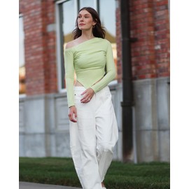 Utyful Womens White Jeans with Stretch Women Pants Barrel Jeans Women Y2K Jeansfor Women Baggy High Waisted Pants for Women Cream White Size X-Large US Size 16 to Size 18