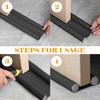 Double Under Door Draught Excluder, 37in/96cm Draft Excluder for Doors,