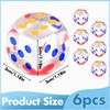Pack of 6 Dice, Acrylic Transparent Dice Game, Six Sided