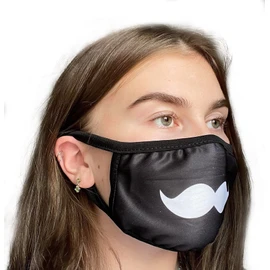 Komonee Adults Face Mask Washable Reusable Trendy Dustproof Moustache Black Cloth Mouth Cover Covering For Boys Girls Outdoors Indoors Childrens School Protection