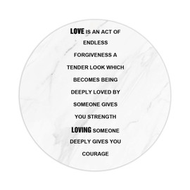 100pcs Words Quotes Round Stickers Love is an Act of Endless Forgiveness A Tender Look Which Becomes Being Deeply Loved by Someone Give Label Stickers Decals for Card Envelopes Seals Boxes 3in