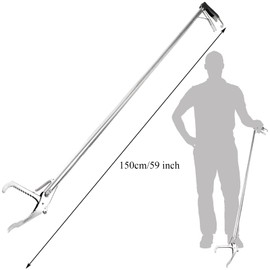 60'' Snake Grabber Tool Heavy Duty, Professional Snake Tongs with Lock, Long Snake Stick, Snake Catcher Grabber for Rattlesnake, Reptile