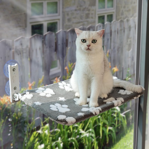 Yaning Cat Window Perch, Foldable Cat Window Hammock with Cute