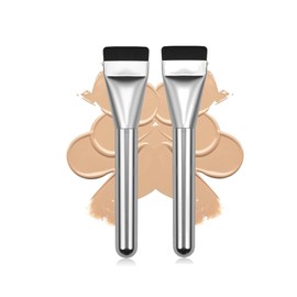 Foundation Brush, Makeup, Extra Fine Foundation Brush, Liquid Flat Scraper Brush, Set of 2