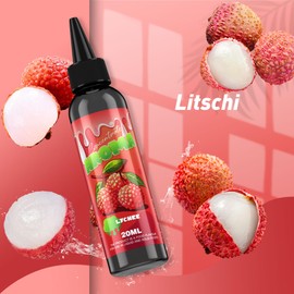 FURUN Lychee Aroma Concentrate, High Dose Food Flavour, 20 ml in 120 ml Bottle, Easy Mixing, Intense Tropical Fruit Aroma for Fruit Jellies, Desserts, Drinks DIY