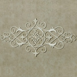 Touch of Class Merano II Traditional Ivory Openwork Scrolling Decorative Metal Wall Grille Sculpture