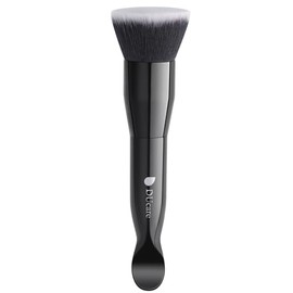 DUcare Brocha de Base de Maquillaje Plana de Doble Punta, Estilo Kabuki, para Maquillaje Líquido, en Crema Y en Polvo. con Mango.