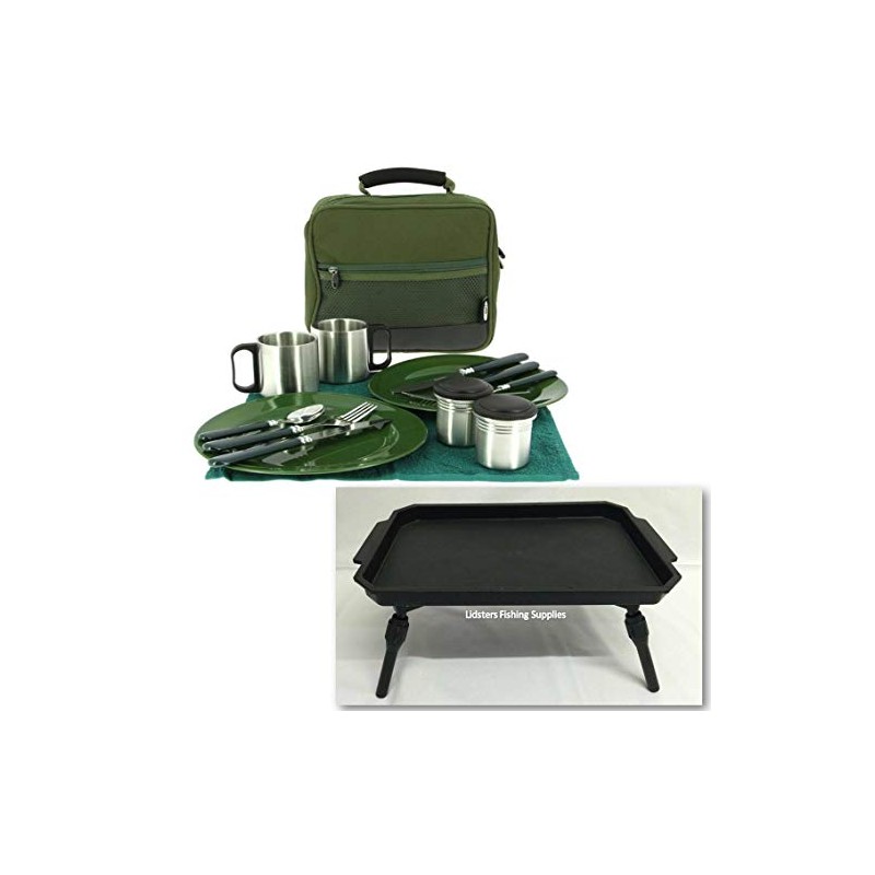 NGT Deluxe Fishing Camping Picnic Day Cutlery Set + Black