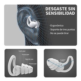 NINOMO Juego de 3 Tapones de Silicona, Tapones para Dormir Reutilizables, Cuádruple Reducción Física del Ruido 40 dB, Ideal para Estudiar, Dormir, Nad