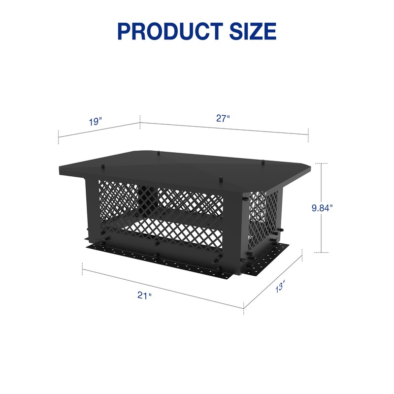 Hahaemall Chimney Cap, 13" x 21" Chimney Cover, Chimney Rain