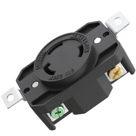 EPLESFTON 1 Pack NEMA L6-30R Flush Mounting Locking Receptacle, Industrial Grade Twist Lock Socket/Outlet for Generator, 30 Amp 250V 2 Pole 3 Wire Grounding, Heavy Duty, UL Listed(E309821)