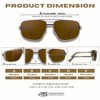 proSPORT Square Aviator Polarized Bifocal Sunglasses Gold Frame Brown Lens