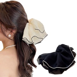Large Satin Silk Hair Scrunchies Large Elastic Hair Bands Chic Scrunchy Hair for Women and Girls