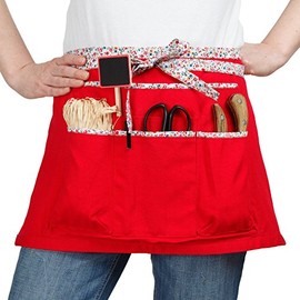 La Short Cord Eline Gardeners Apron Red Liberty 64 x 0.5 x 34 cm TJC1ROL