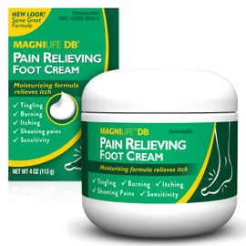 MagniLife DB Pain Relieving Foot Cream, 4 Oz Jar, Calming Relief for Burning, Tingling, Shooting & Stabbing in Feet & Legs, Moisturizing & Hydrating Foot Cream Suitable for Diabetic & Sensitive Skin