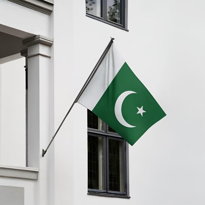 Pakistan Flag 5x3 ft – Outdoor/Indoor Polyester Flag with Brass