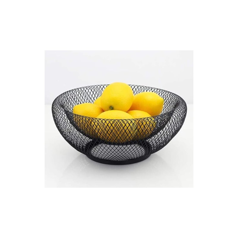 HYOATREA Mesh Fruit Bowl Decorative Fruit Basket Metal Candy Dish