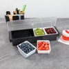 Restaurantware Bar Lux 1.6 Pint White Plastic Condiment Caddy Insert,
