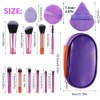 14PCS Portable ON THE GO Makeup Brush Set Mini Travel