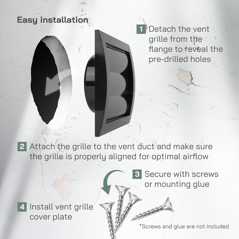 Vent Systems Ø100 mm / 4" Inch - Black Air
