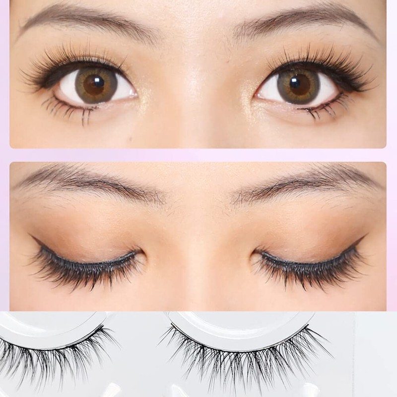 Musegetes 3D False Eyelashes Popular Black Natural Axis Soft Core