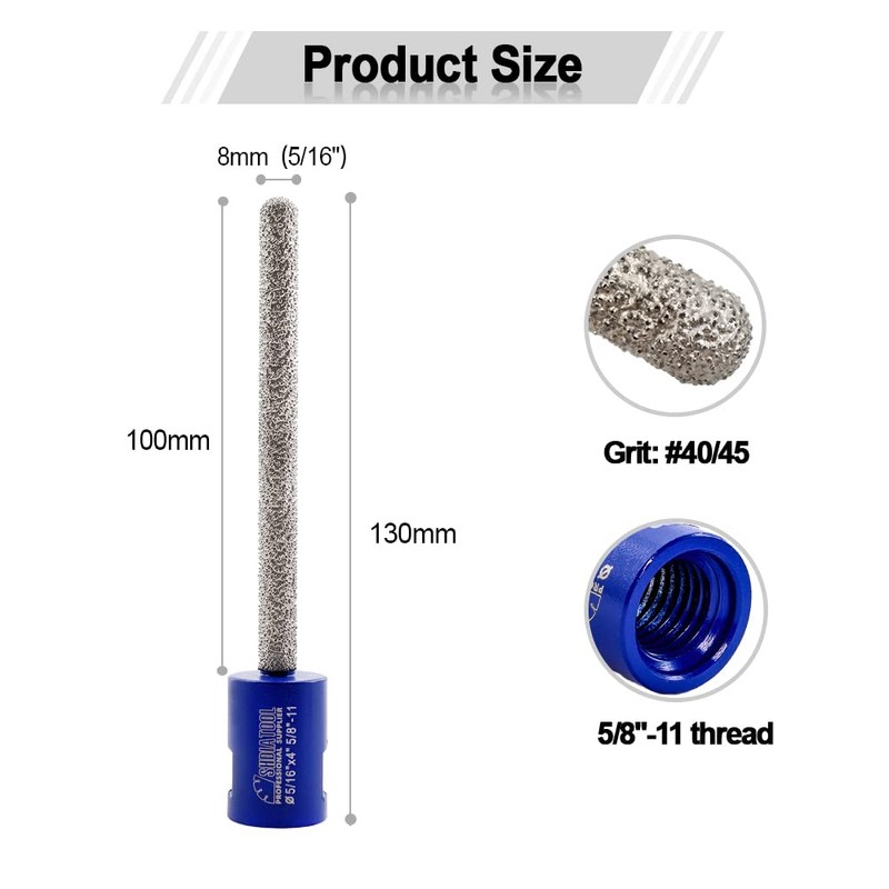SHDIATOOL Diamond Mortar Raking Bit 5/16-inch x 4-inch for Brickwork